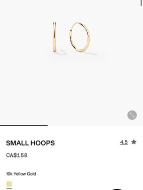 Mejuri Small Hoops in Yellow Gold